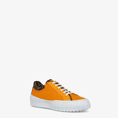 FENDI Orange canvas low-tops outlook