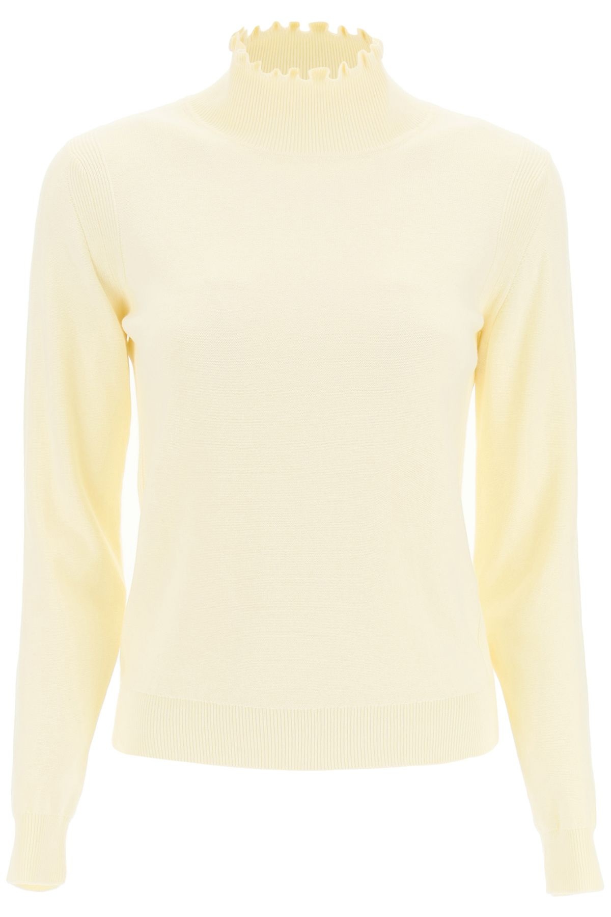 RUCHED NECK SWEATER - 1