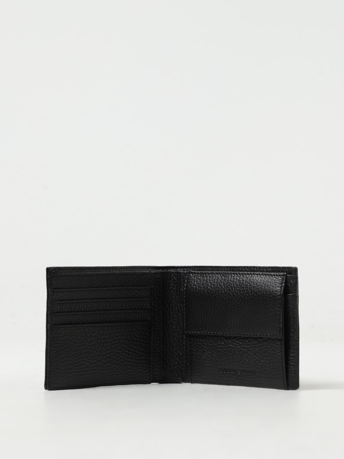 Emporio Armani 2-piece set wallet in hammered leather - 2