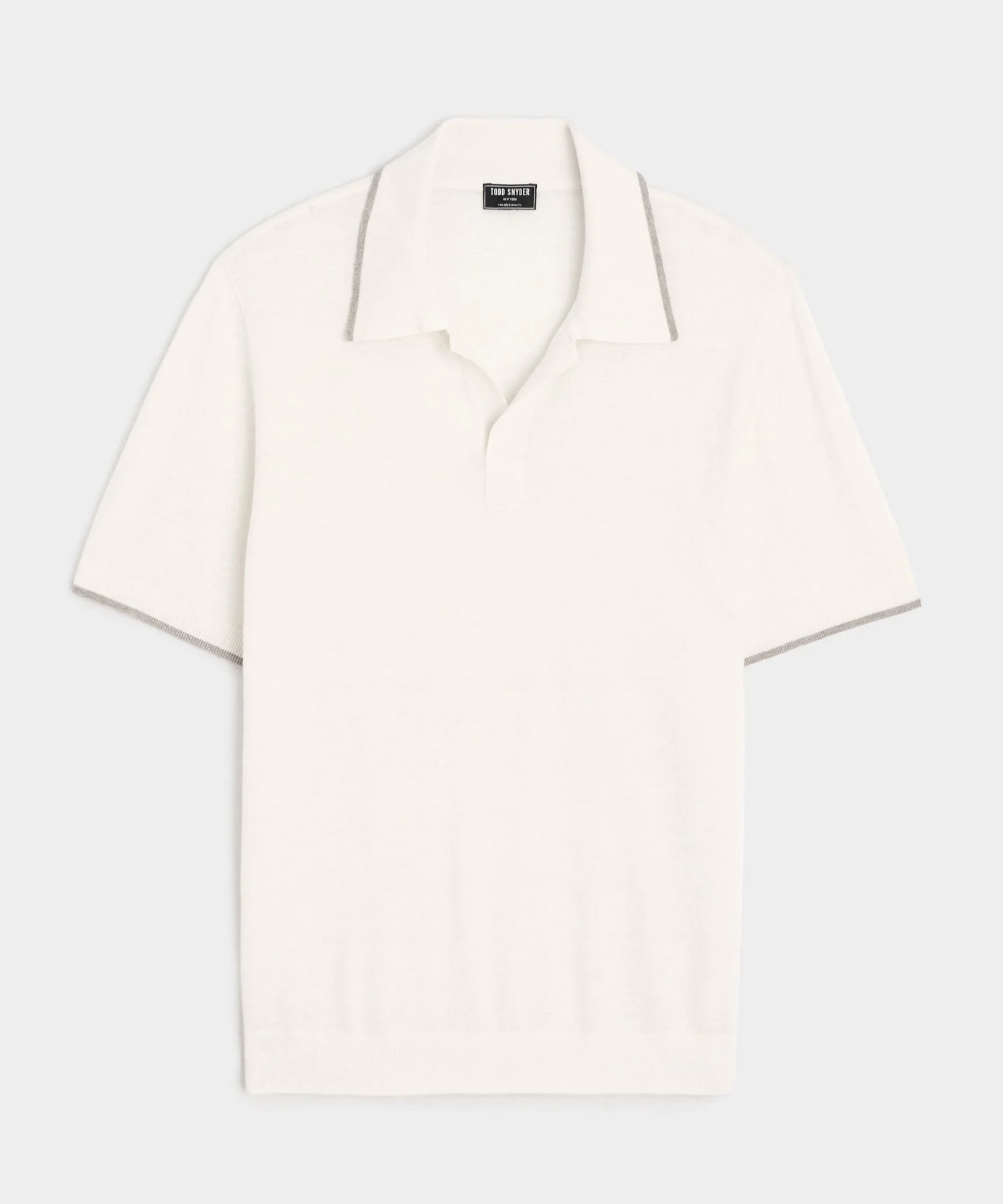 Silk-Cashmere Tipped Montauk Sweater Polo - 1