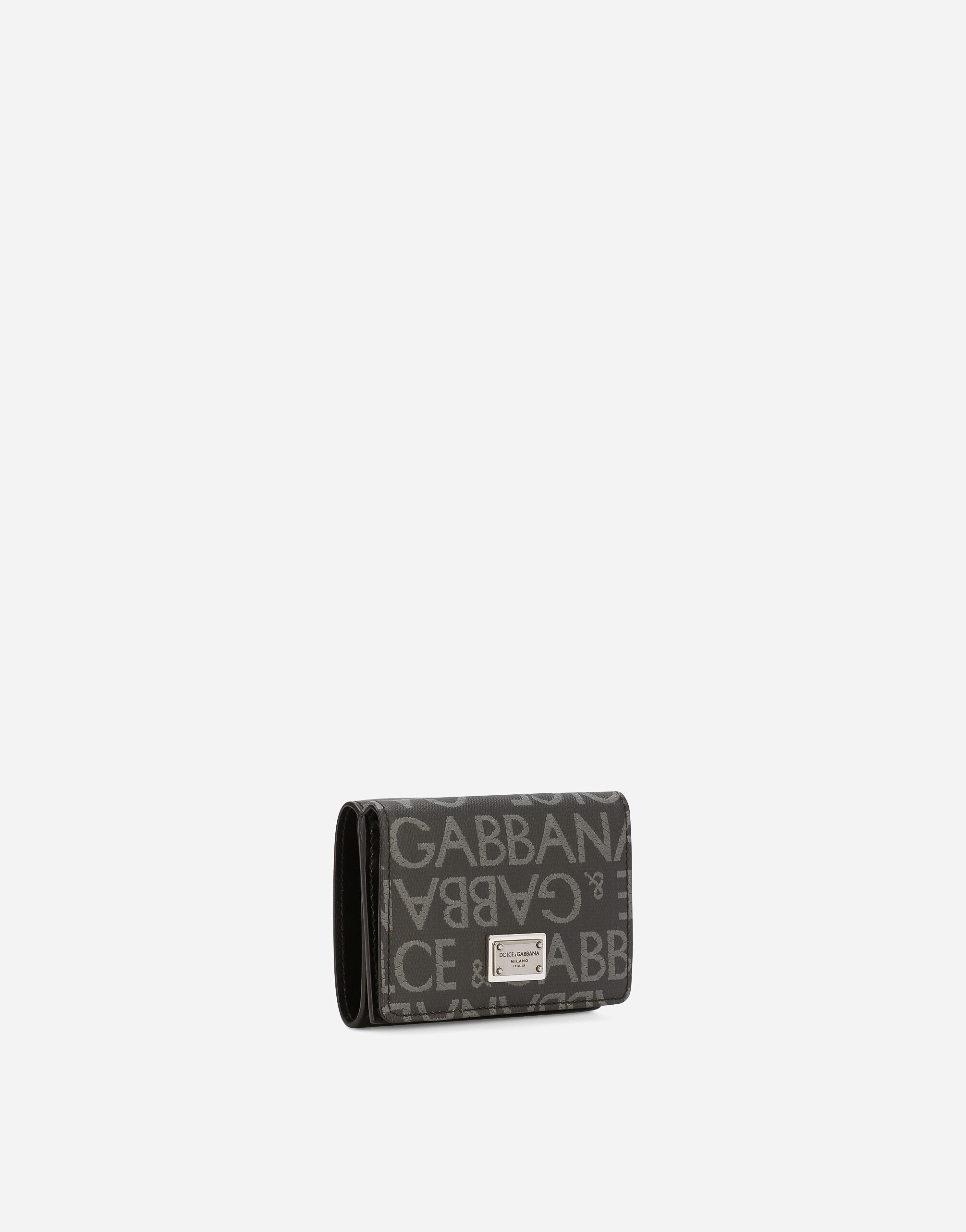 Coated jacquard French flap wallet - 2