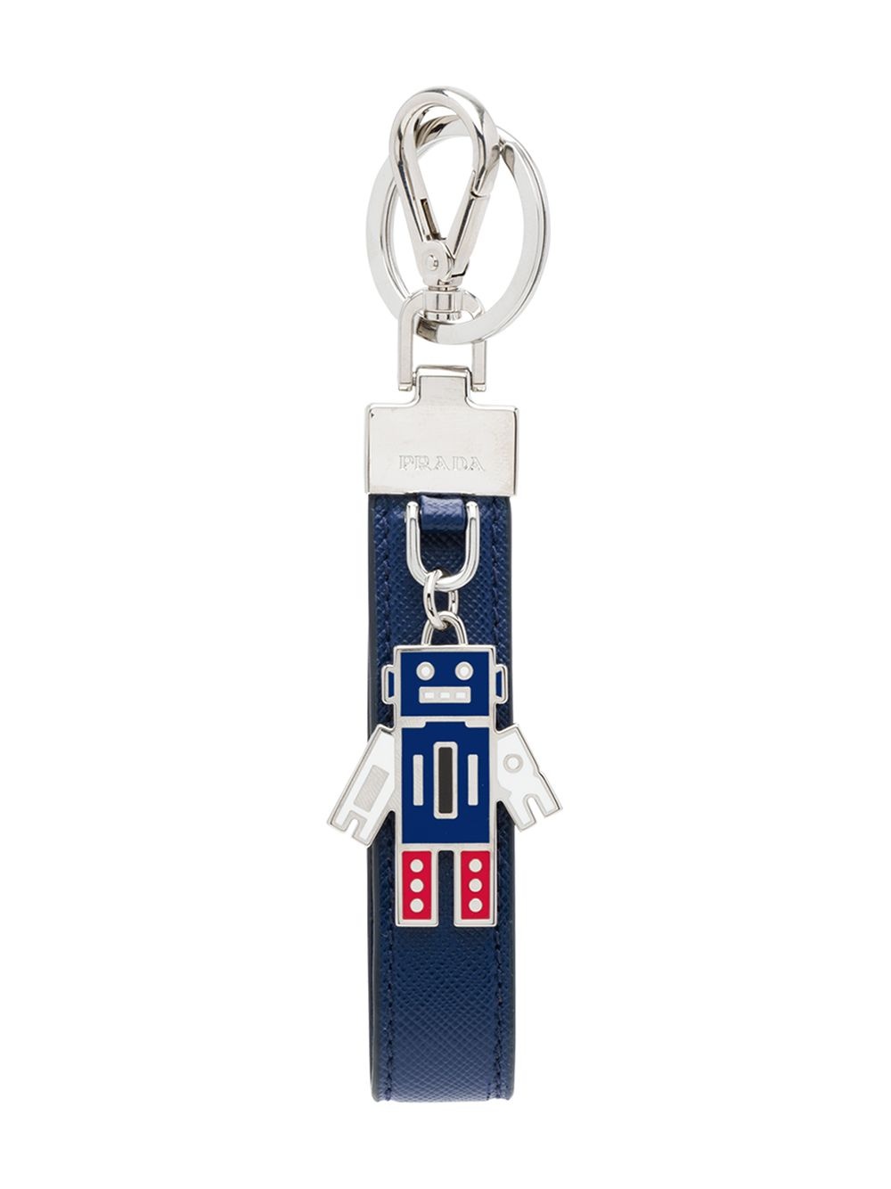 robot charm saffiano leather keyring - 1