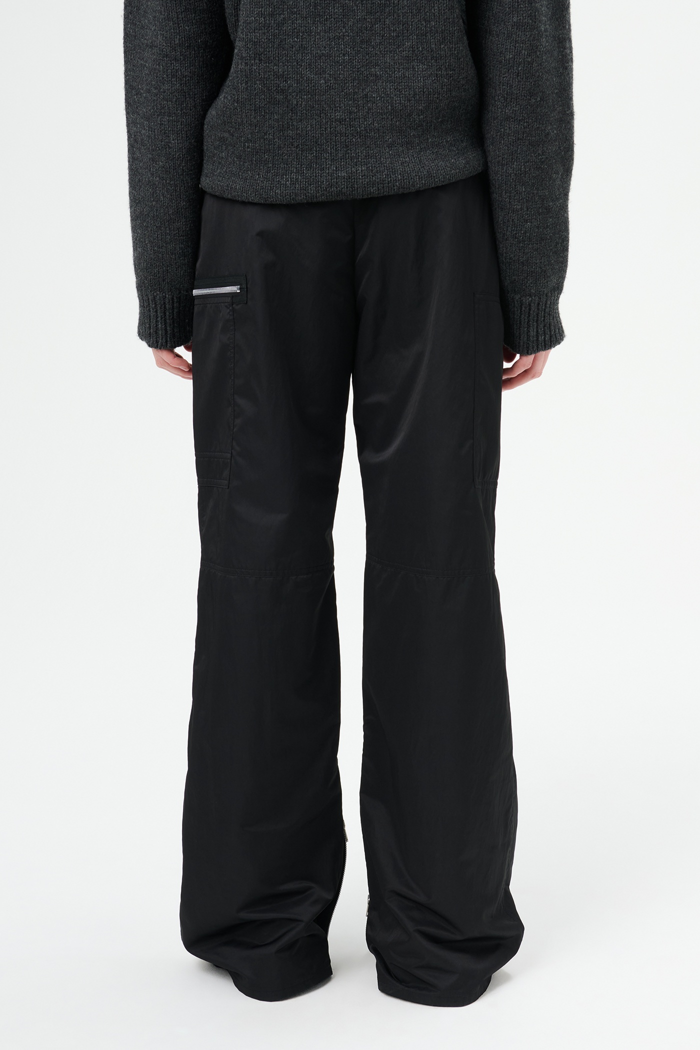 Pilot Trousers Black High Gloss Sateen - 9