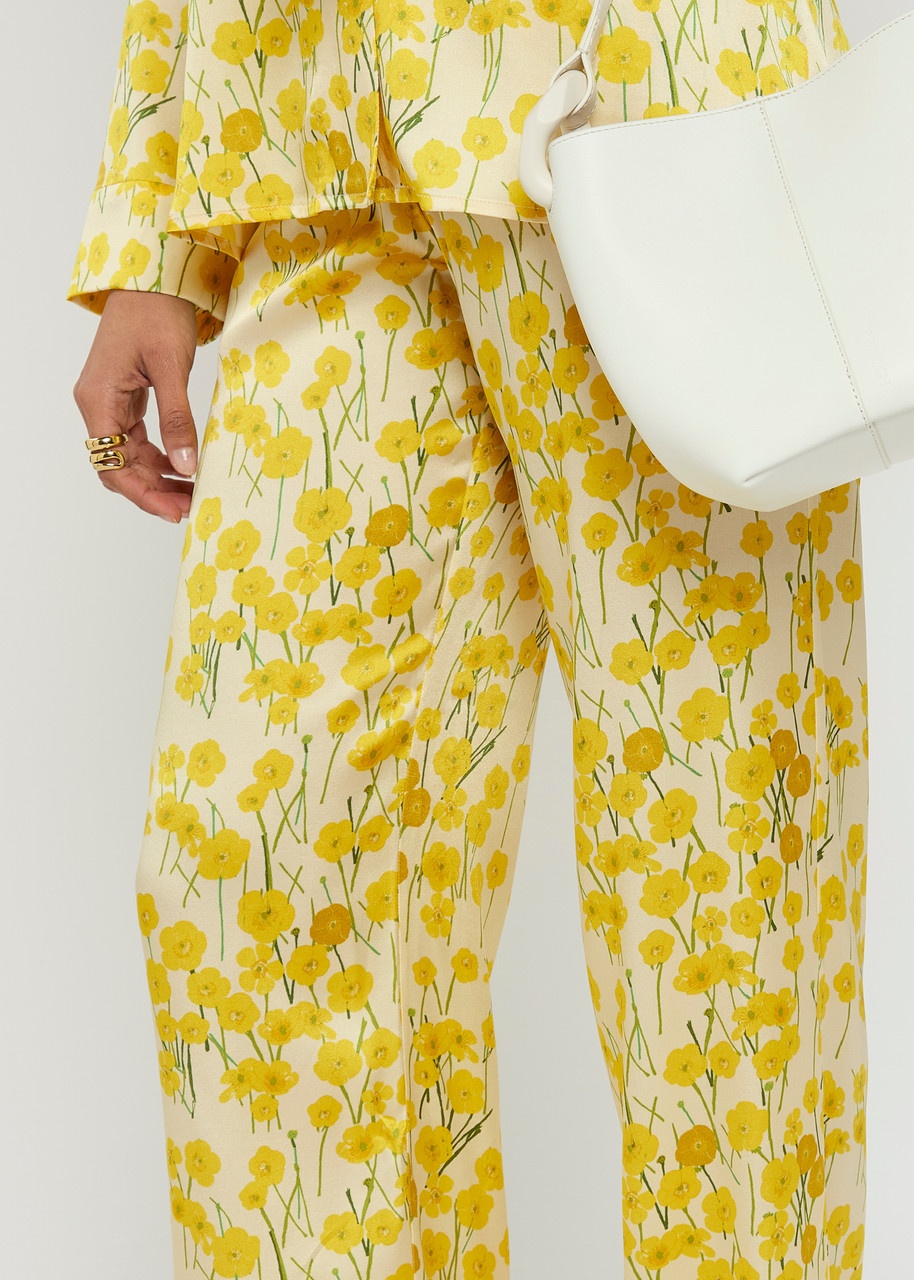 Bernadette Louis Floral-print Stretch-silk Pyjama Trousers - 4