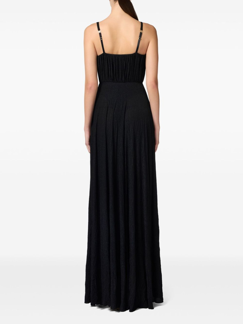 floral-appliqué detailing dress 3