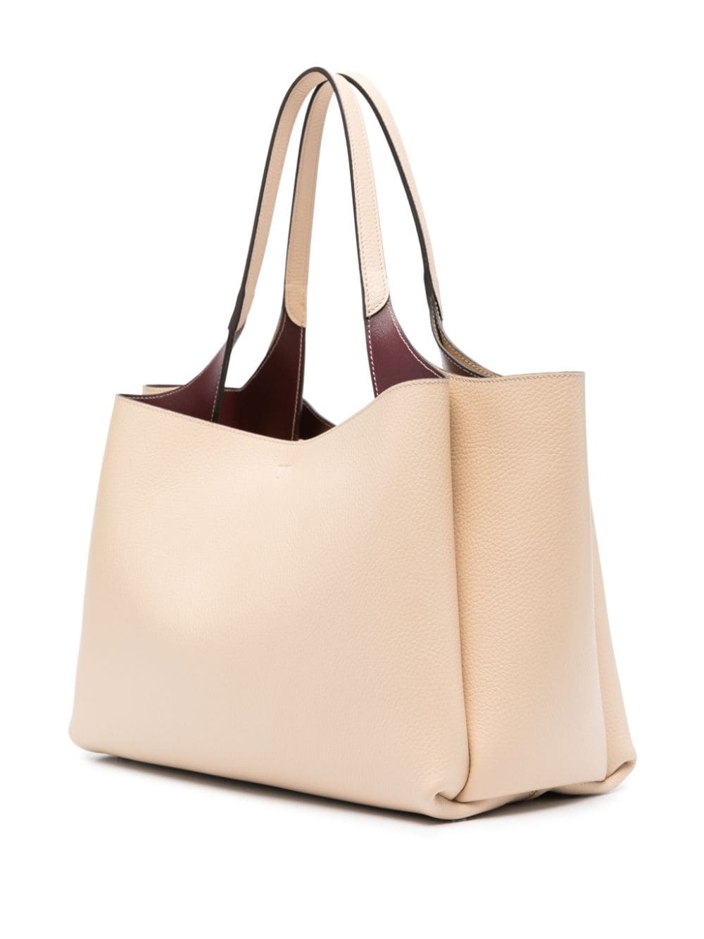 medium leather tote bag - 3