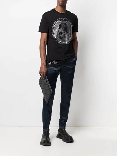 PHILIPP PLEIN crystal-embellished logo T-shirt outlook