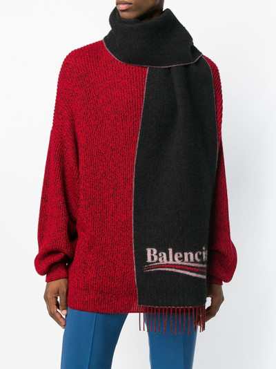 BALENCIAGA political campaign logo scarf outlook