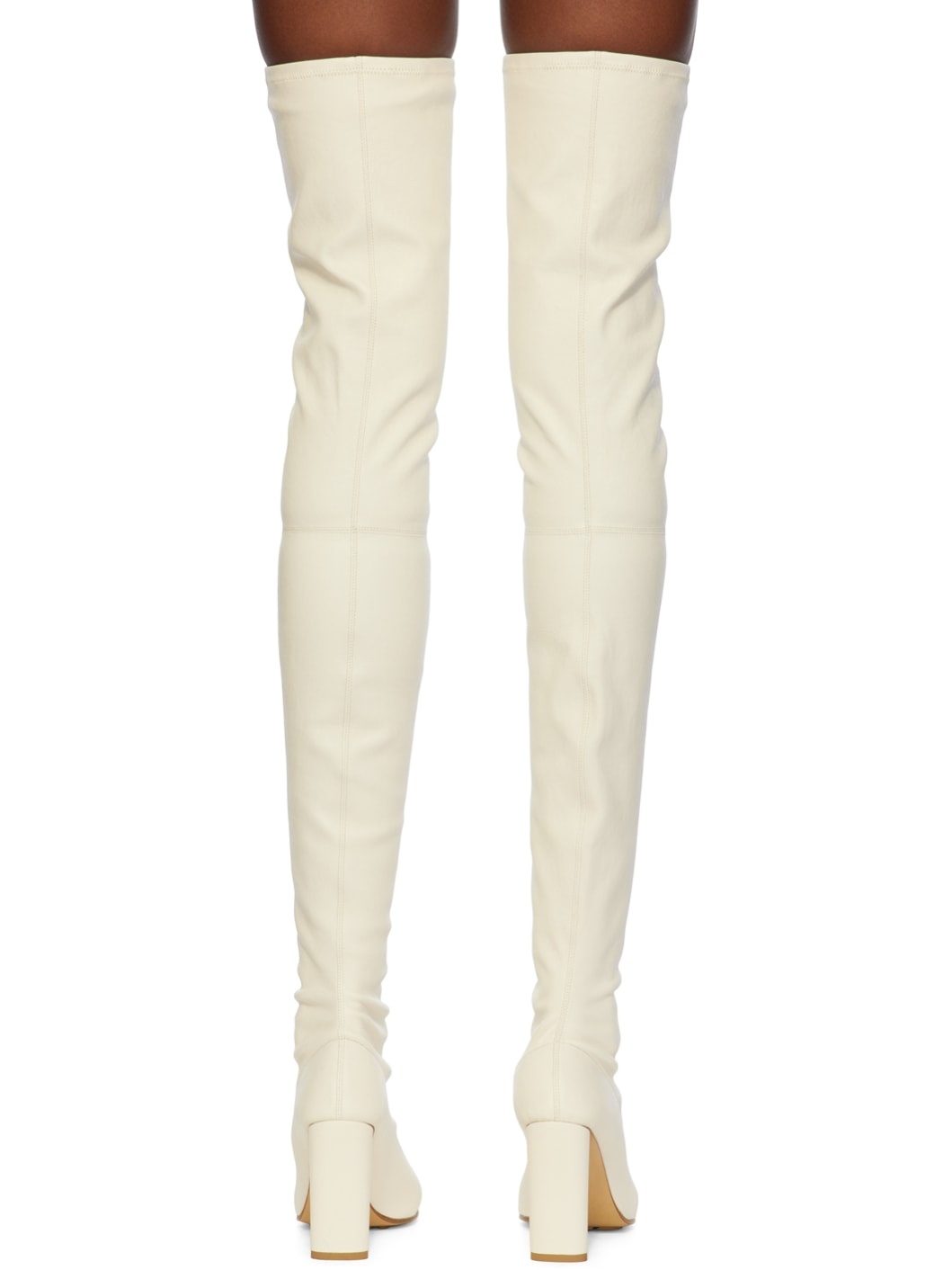 White Tripod Over-The-Knee Boots - 2
