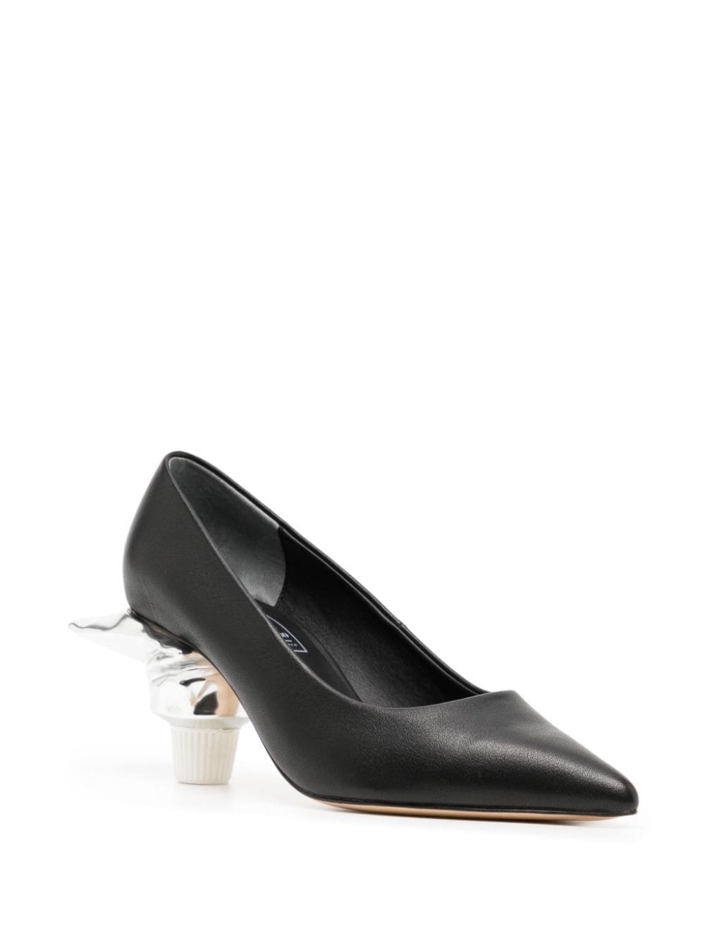 Toothpaste Heel 60mm leather pumps - 2