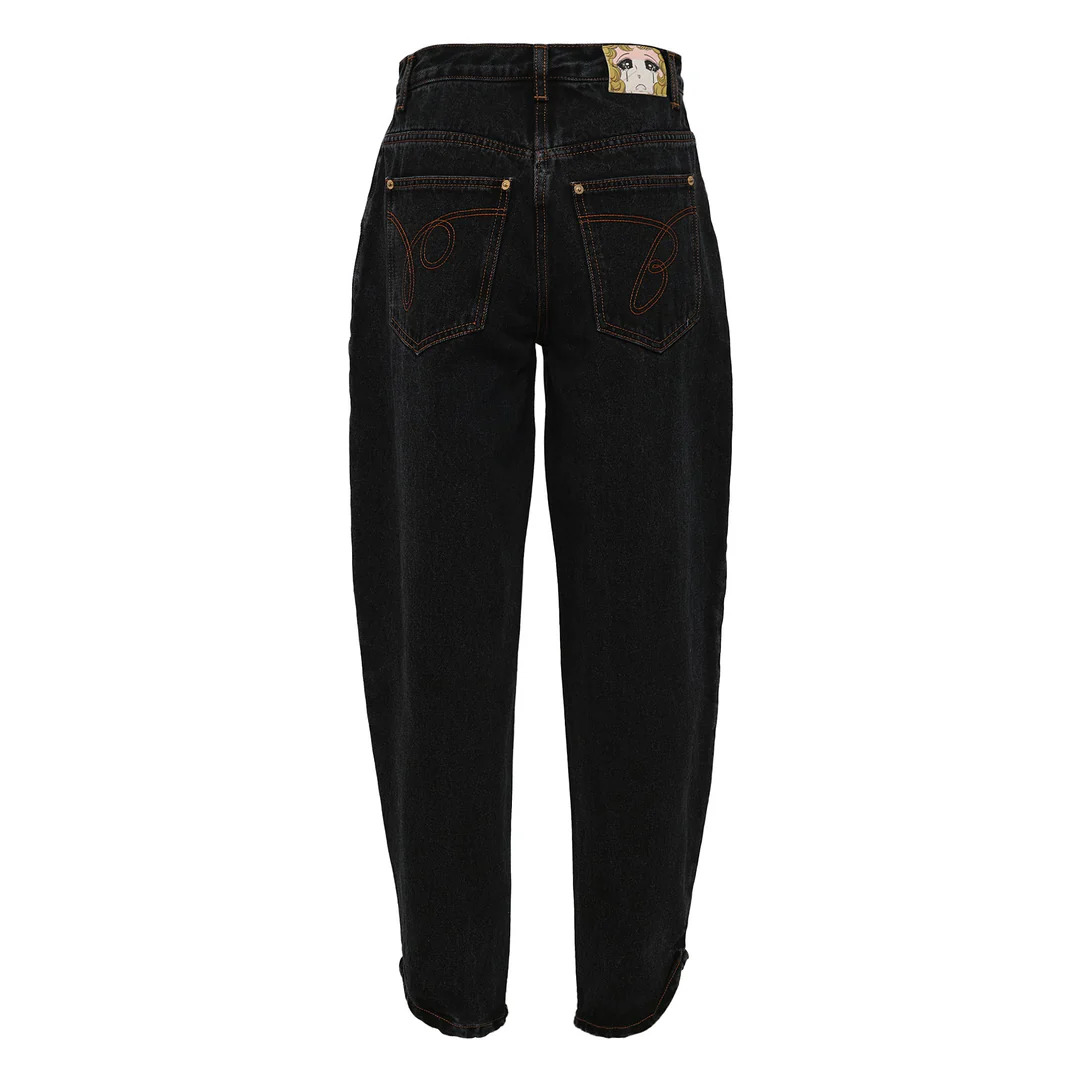 Black Tapered Jeans - 2
