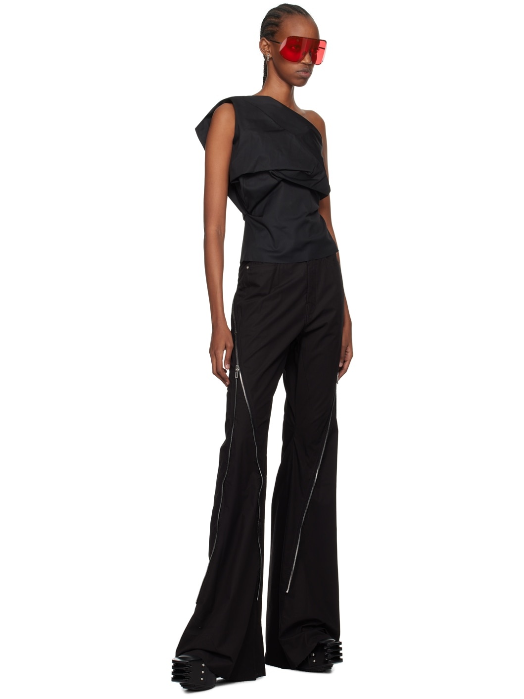 Black Bolan Banana Trousers - 4