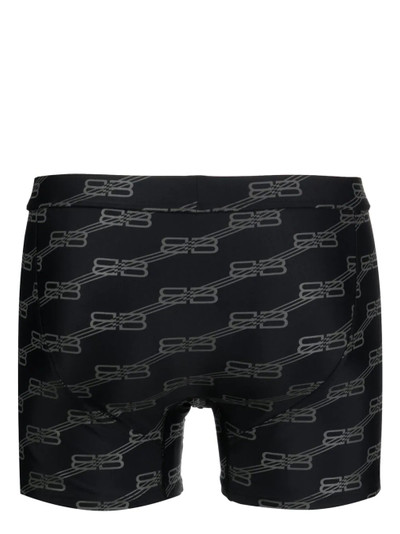 BALENCIAGA logo-print swim trunks outlook