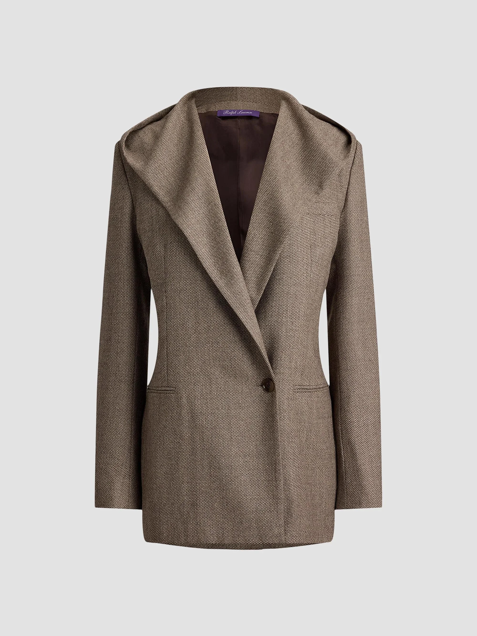Women's Stassie Birdseye Tweed Hooded Blazer - Taupe Multi - 1