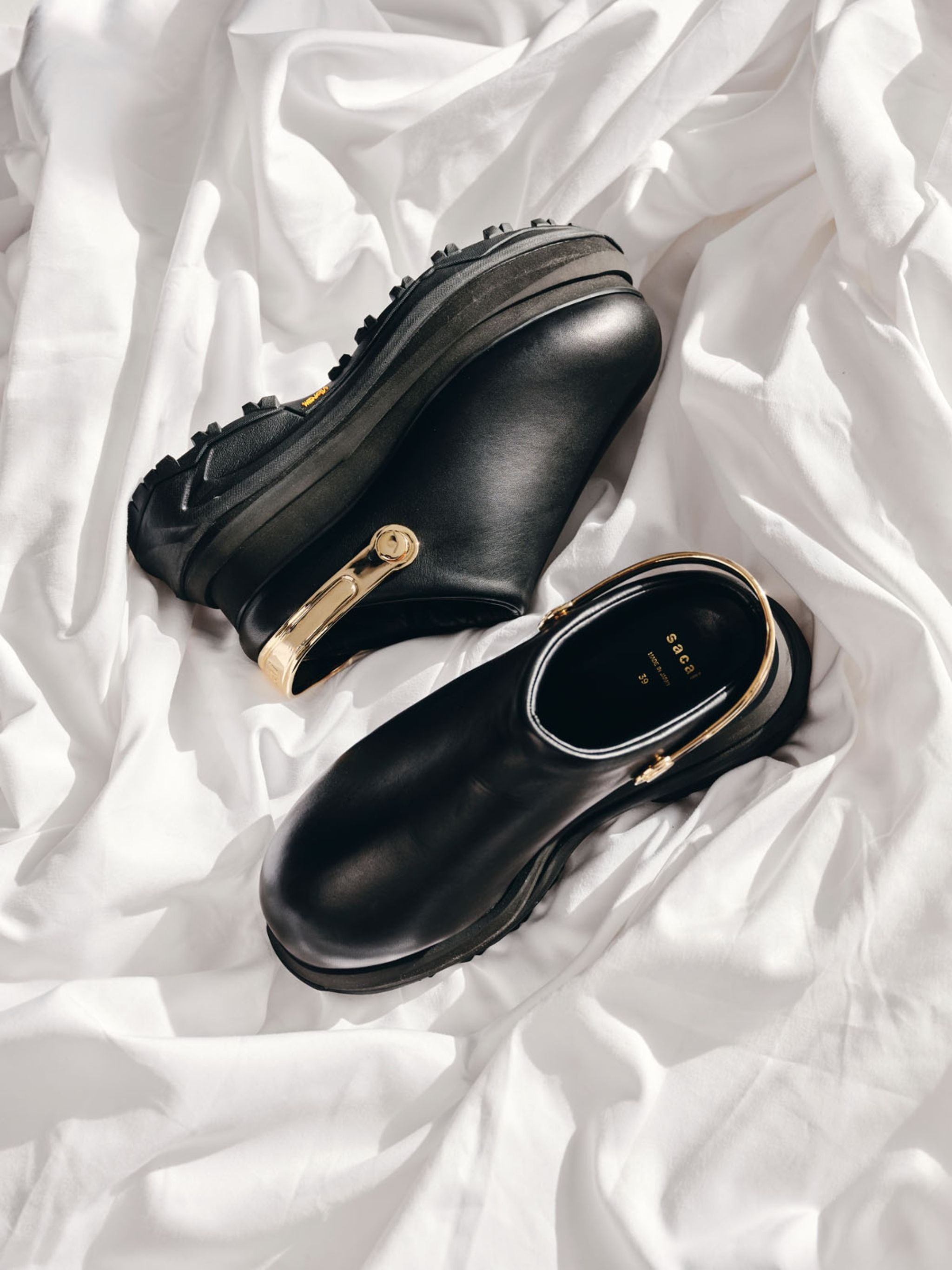 Leather Sabot Wedges - 2