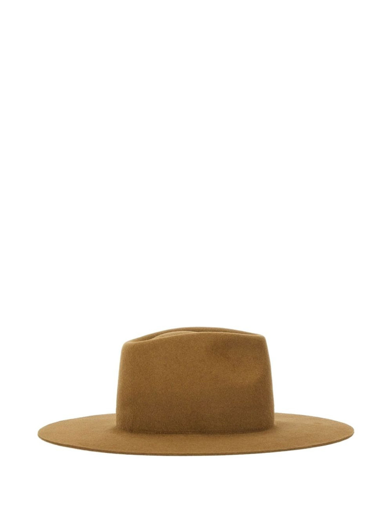 RUSLAN BAGINSKIY logo-detail felt fedora hat outlook