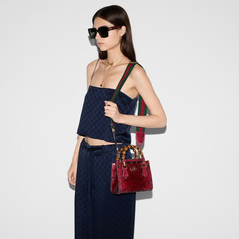 Gucci Diana mini python tote bag 5