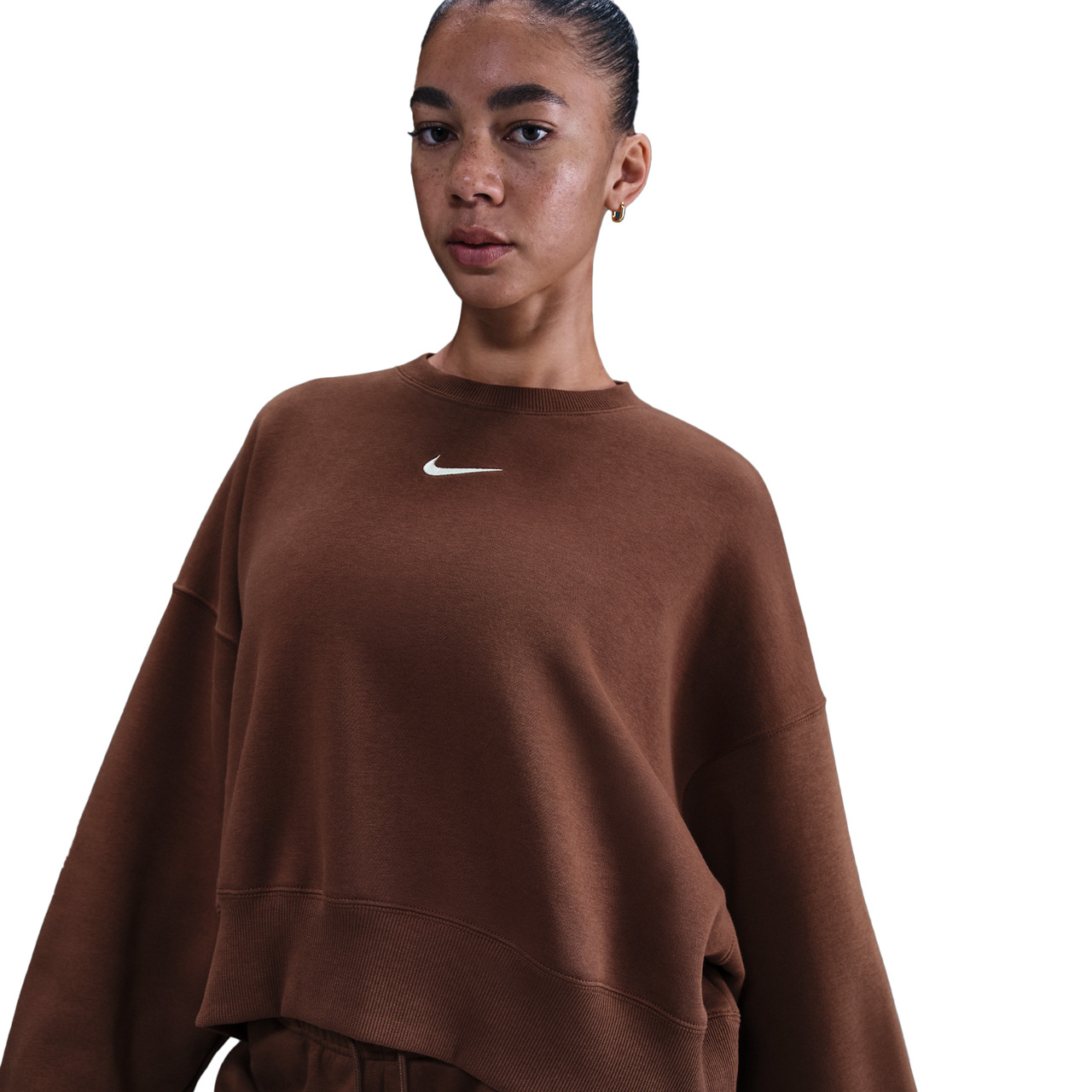 Nike Womens Nike NSW Style Fleece Crew OOS - 1