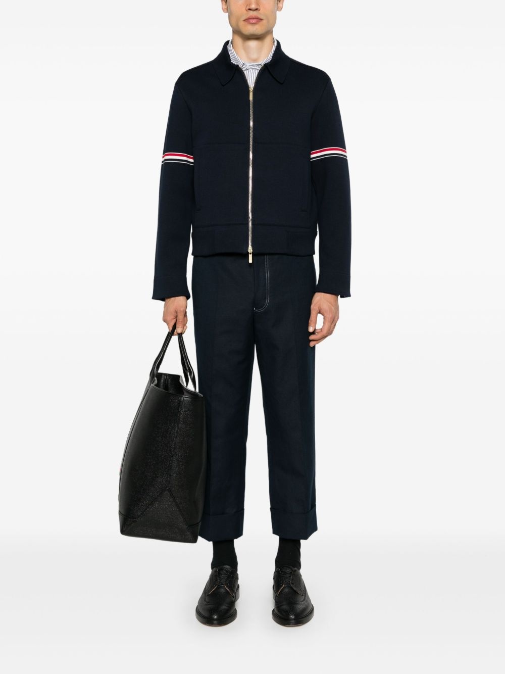 RWB-stripe zip-up jacket - 2