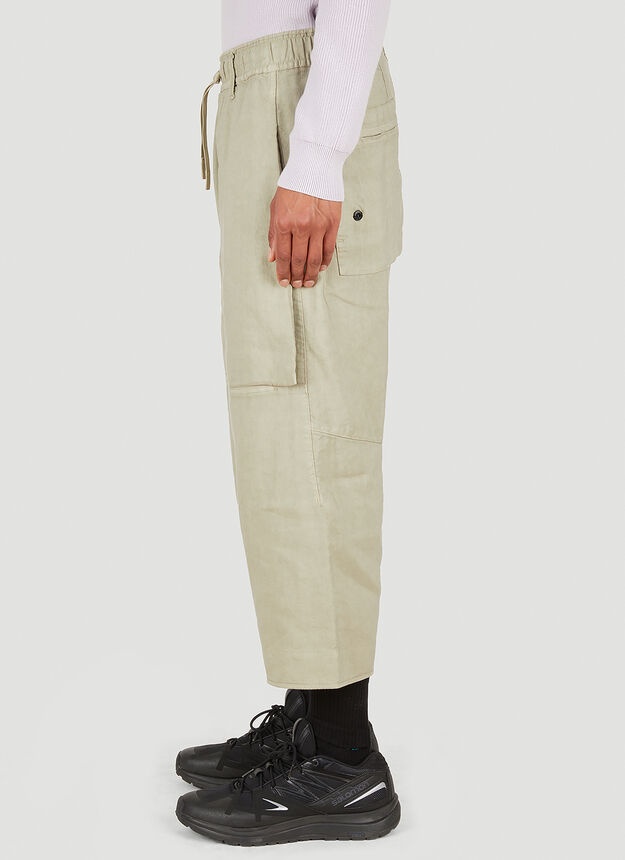 Workwear Wide Pants in Beige - 3