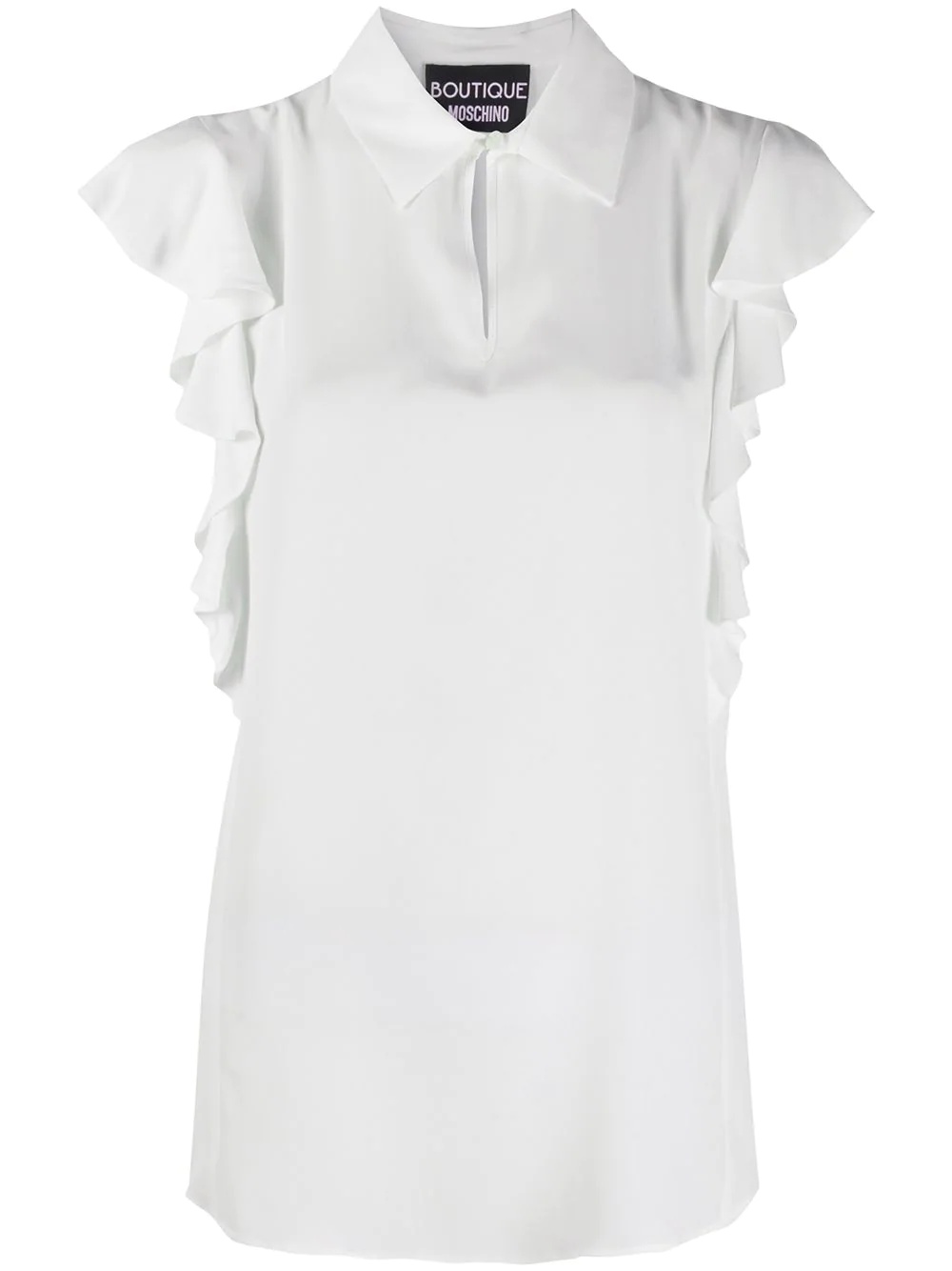 ruffle sleeveless shirt - 1