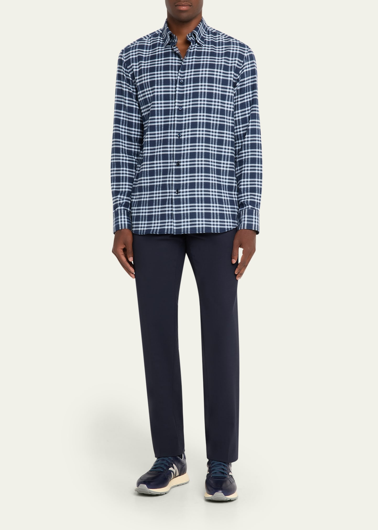Men's Cotton Flannel Check Shirt - 2