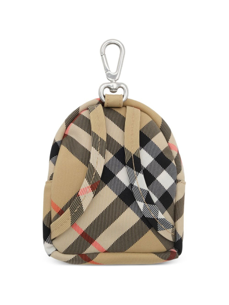Burberry check backpack charm outlook