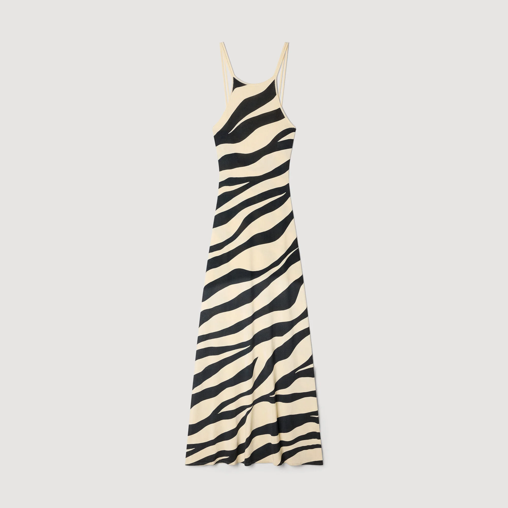 ZEBRA PRINT KNIT MAXI DRESS - 1