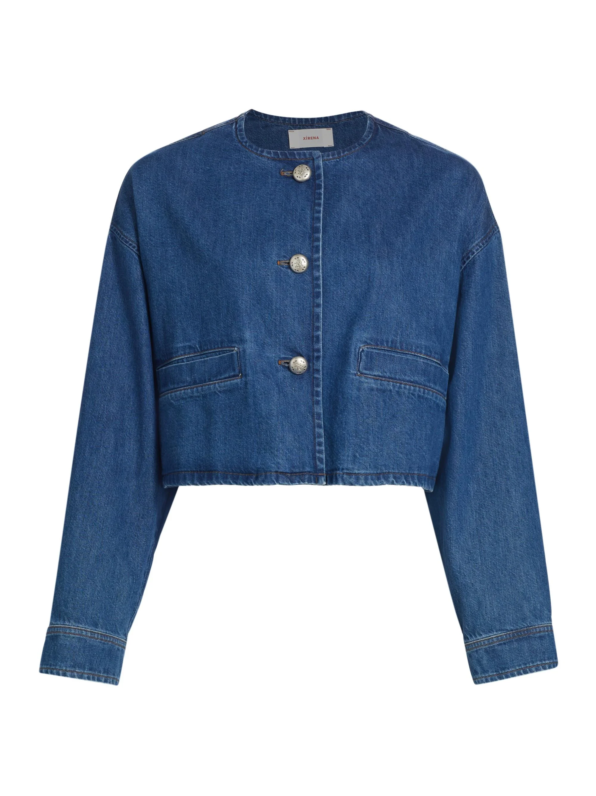 Women's Paley Cropped Denim Jacket - Maritime - 1