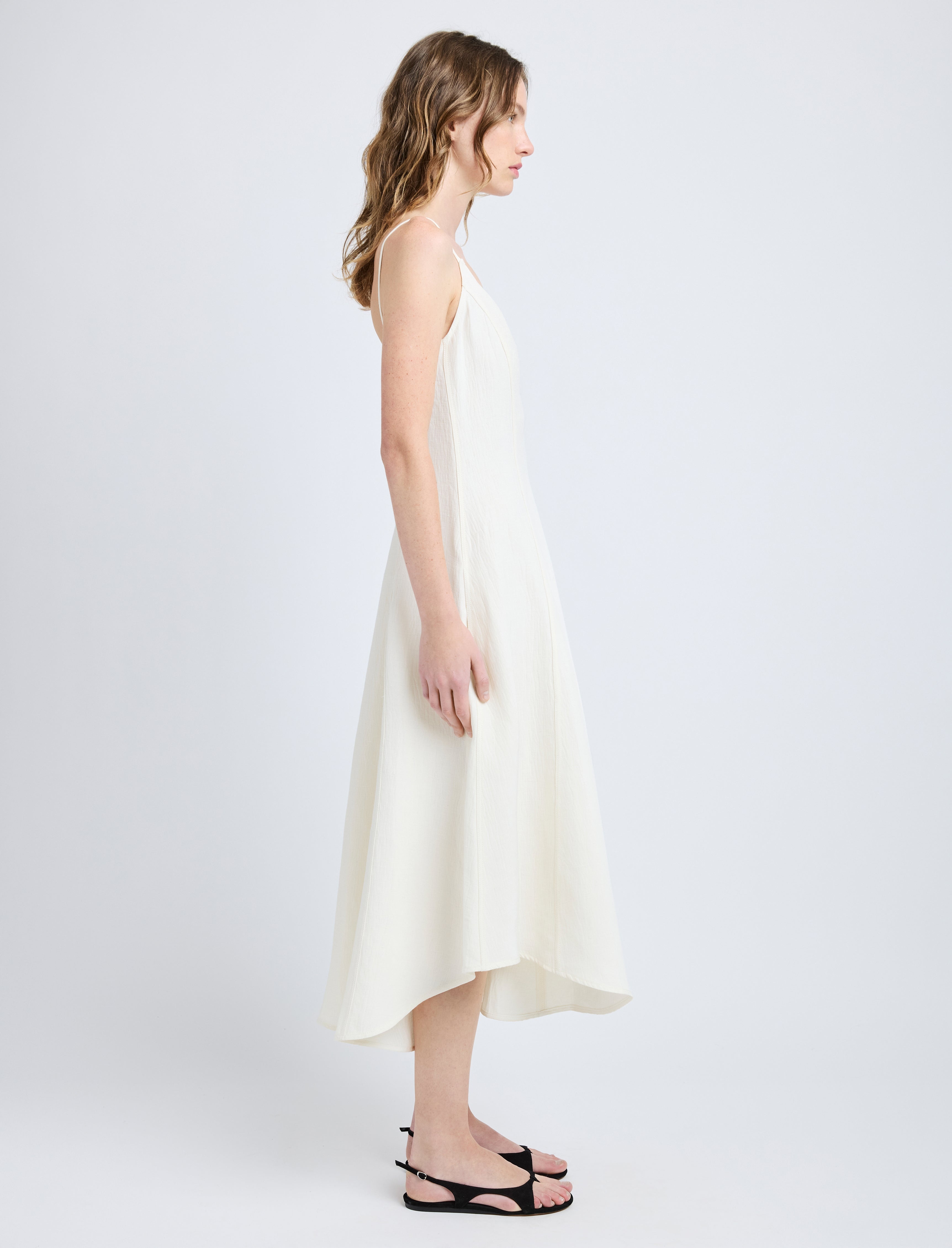 Elaine Dress in Cotton Viscose Linen - 3