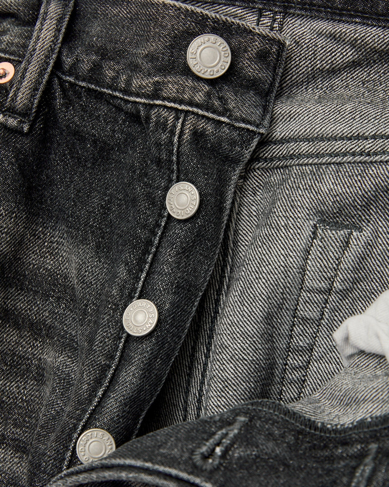 D1826 "Black Ivy Wash" 13oz Selvedge Denim - Relaxed Tapered Fit 6