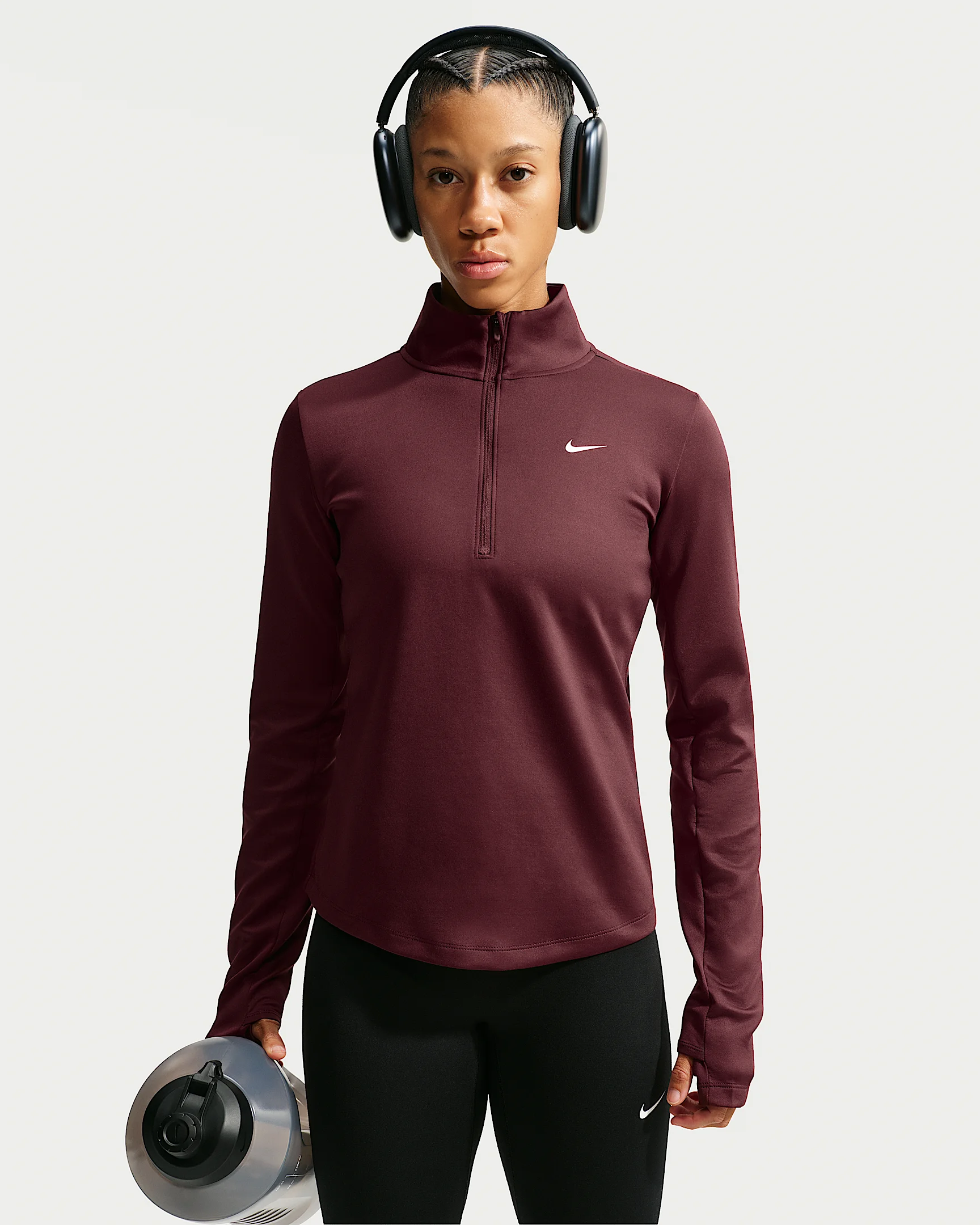 Nike One Women's Therma-FIT 1/2-Zip Mid Layer - 1