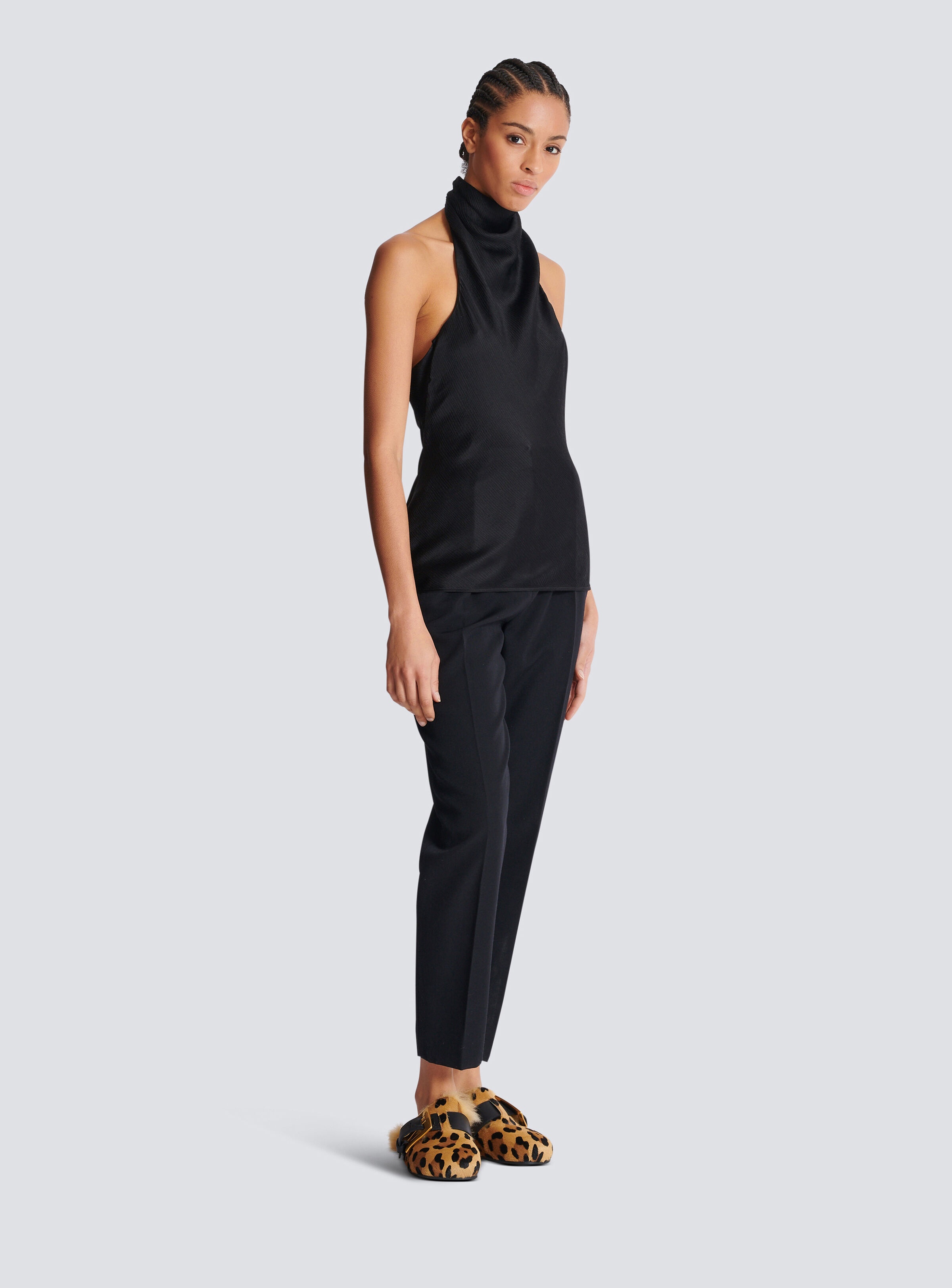 Backless crepe satin top - 3