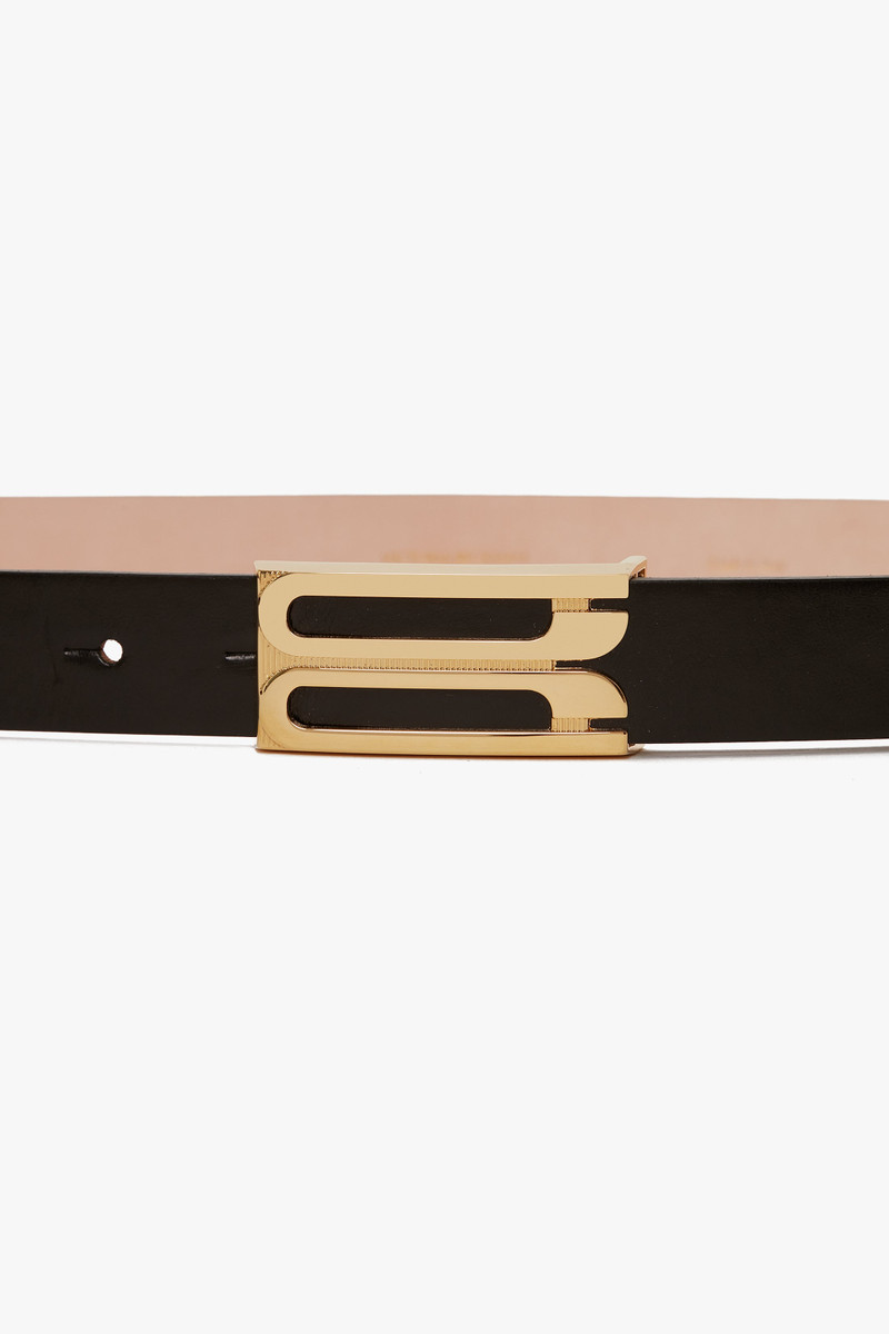 Dorian Belt In Black Glossed Leather 4
