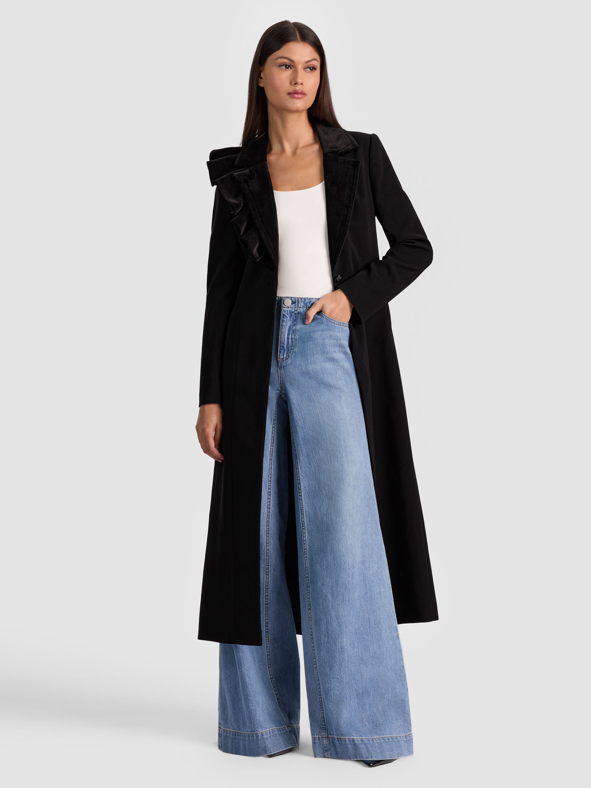 FAIE SLIM RUFFLE MAXI BLAZER - 3