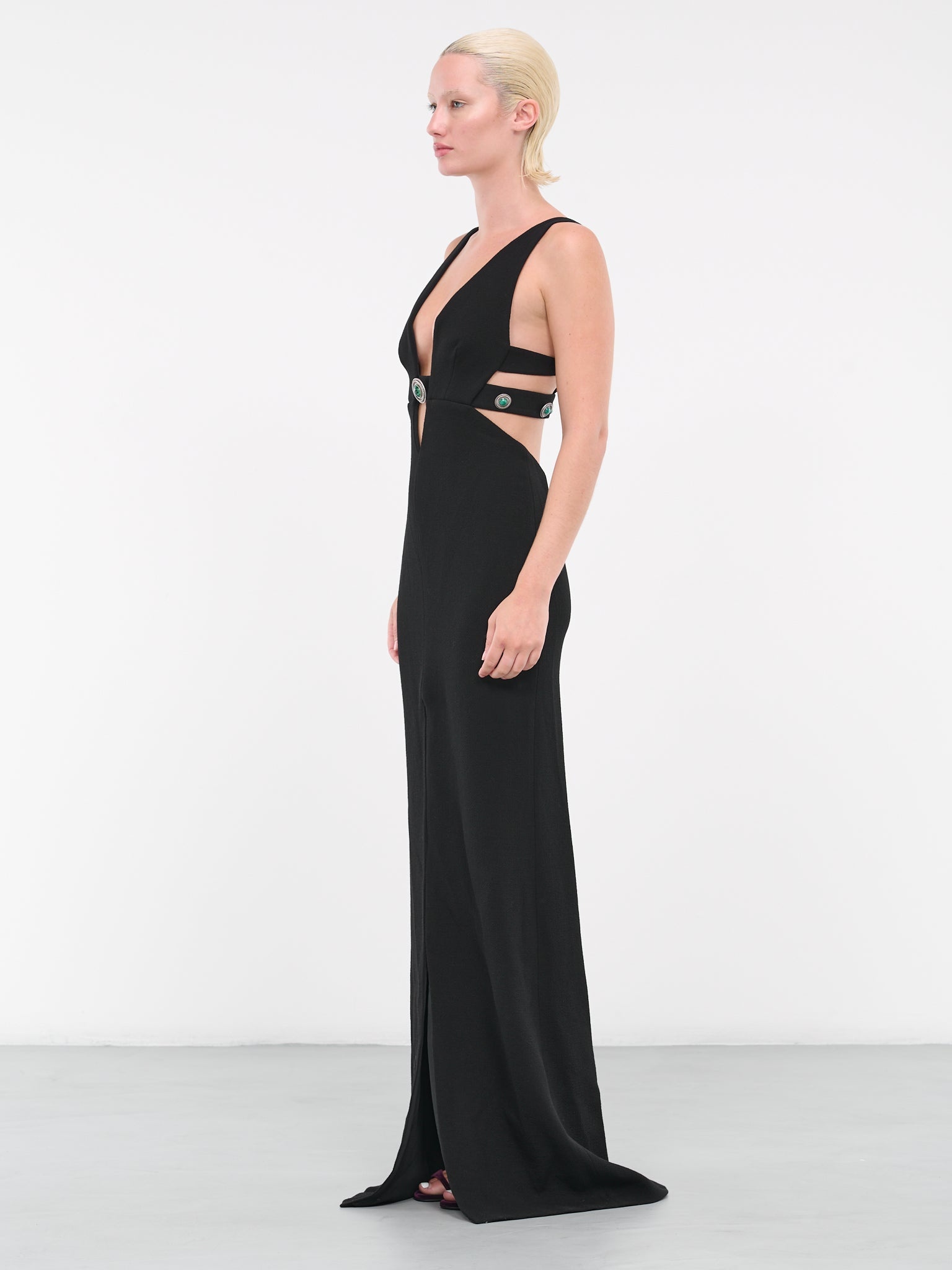 Embellished Cut-Out Maxi Dress - 2