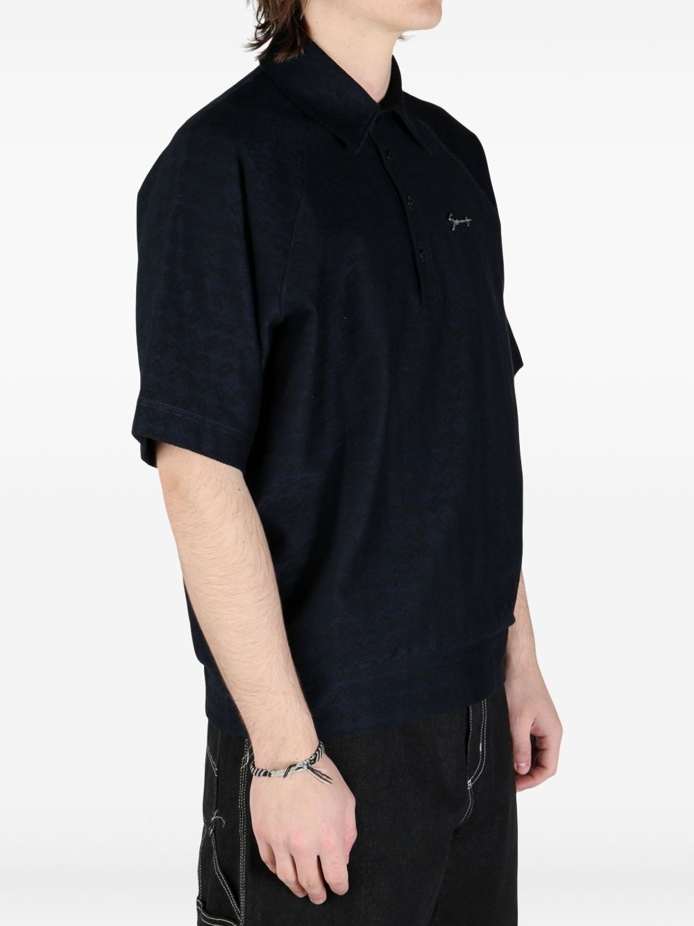 logo-lettering polo shirt - 3