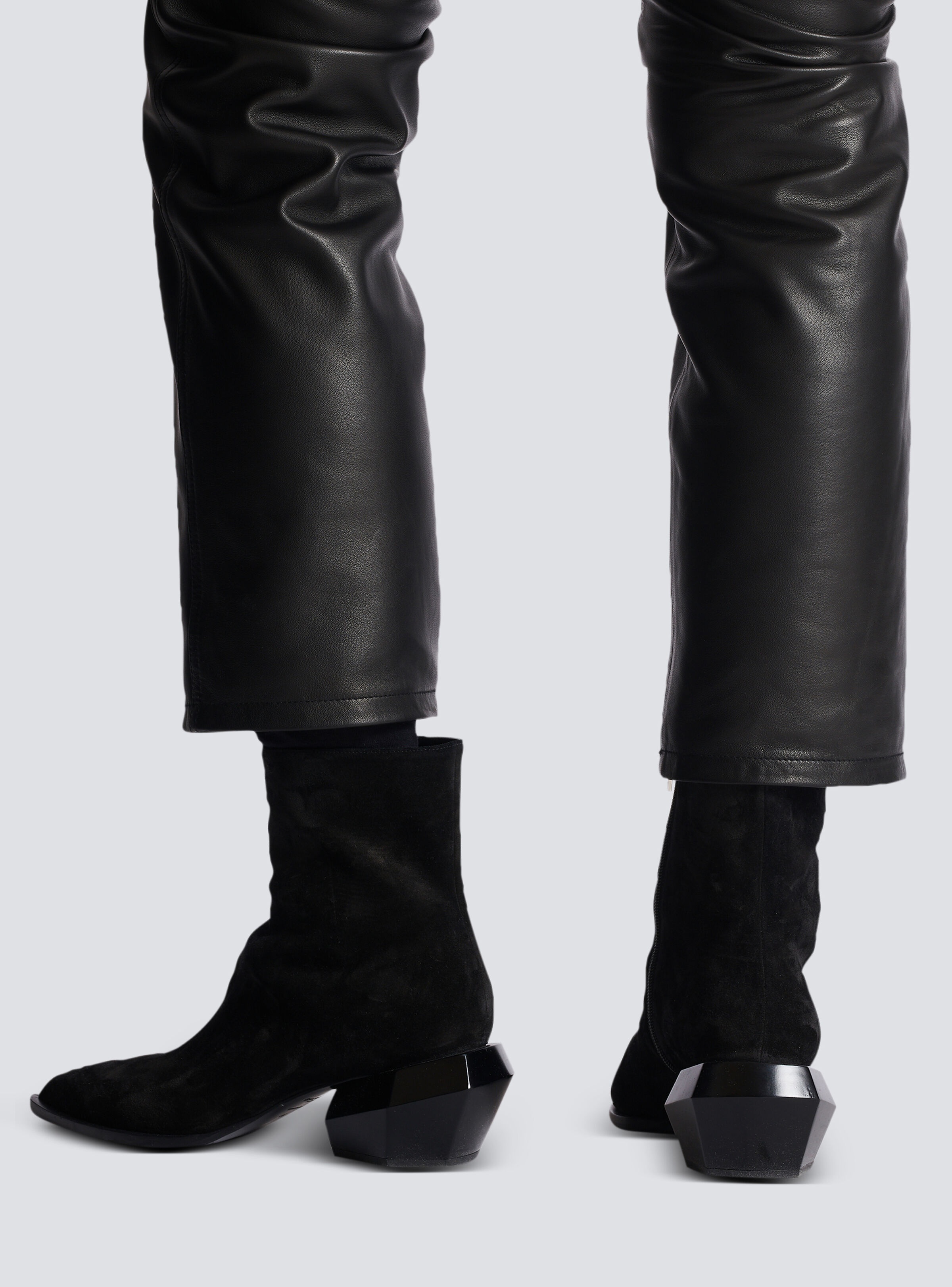 Billy suede ankle boots with diamond heel - 9