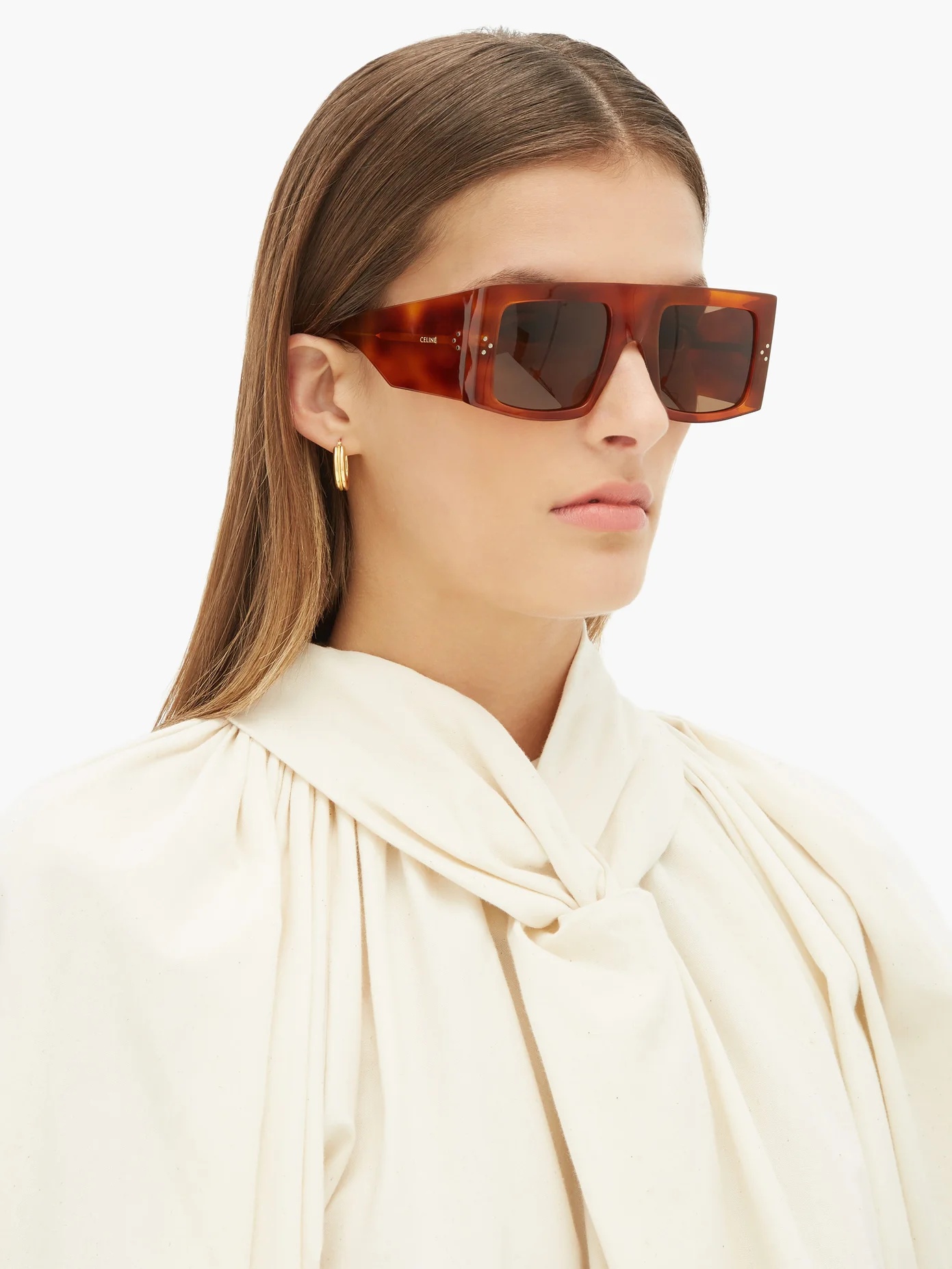 Flat-top square acetate sunglasses - 3