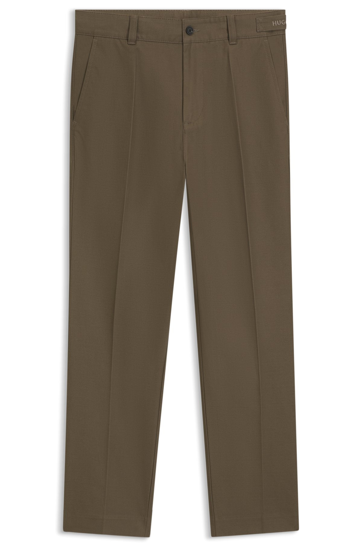 SLIM-FIT CHINOS IN MERCERISED COTTON TWILL - 1