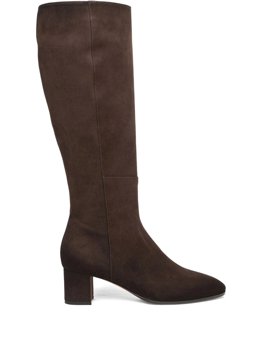 50mm suede mid-heel boots - 1