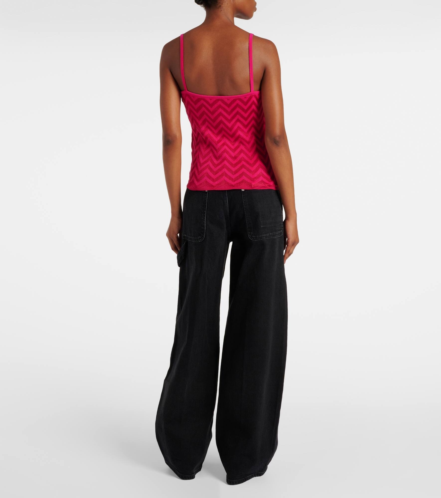 Zig Zag cotton-blend tank top - 3
