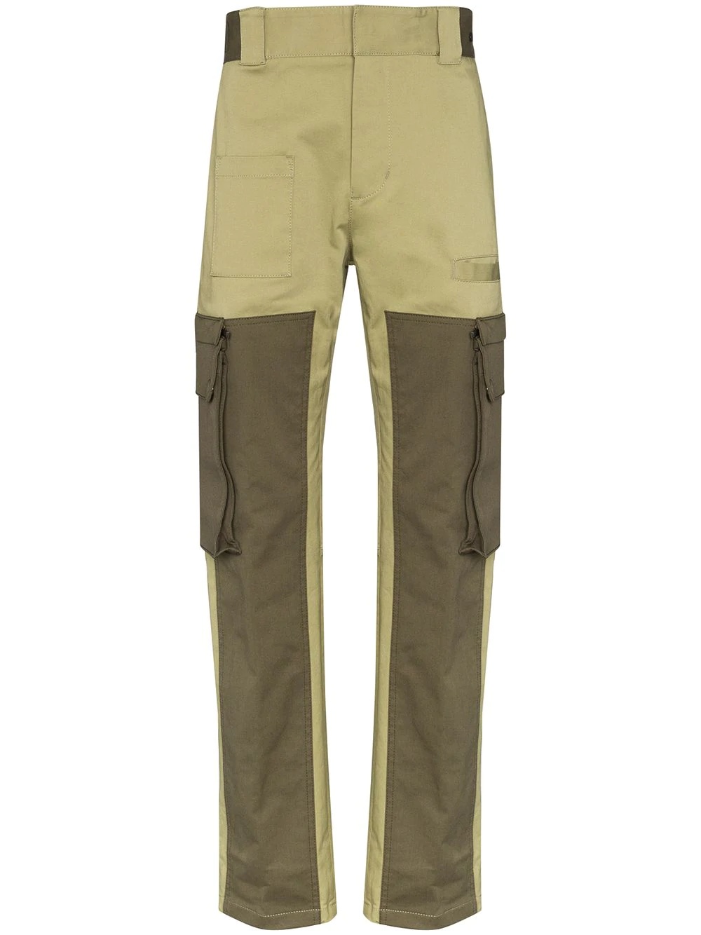 contrast panel cargo pants - 1