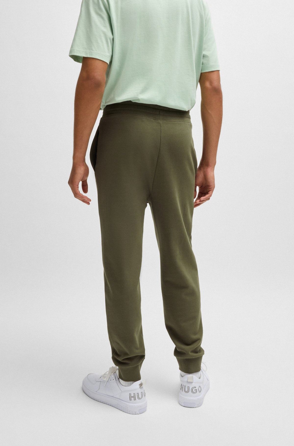 COTTON-TERRY TRACKSUIT BOTTOMS WITH LOGO PRINT - 5