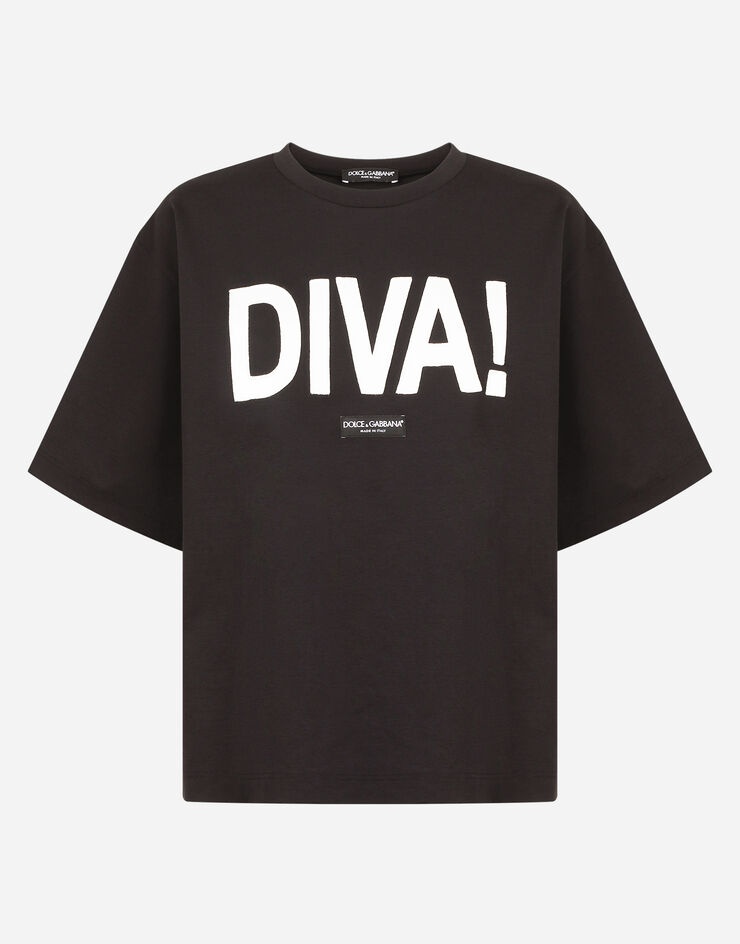 Jersey T-shirt with diva patch - 3