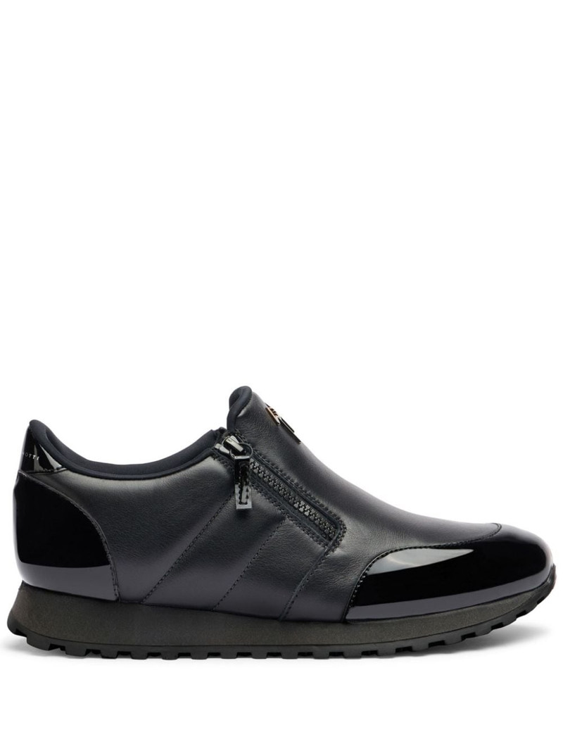 Idle Run quilted leather zip-up loafers 1