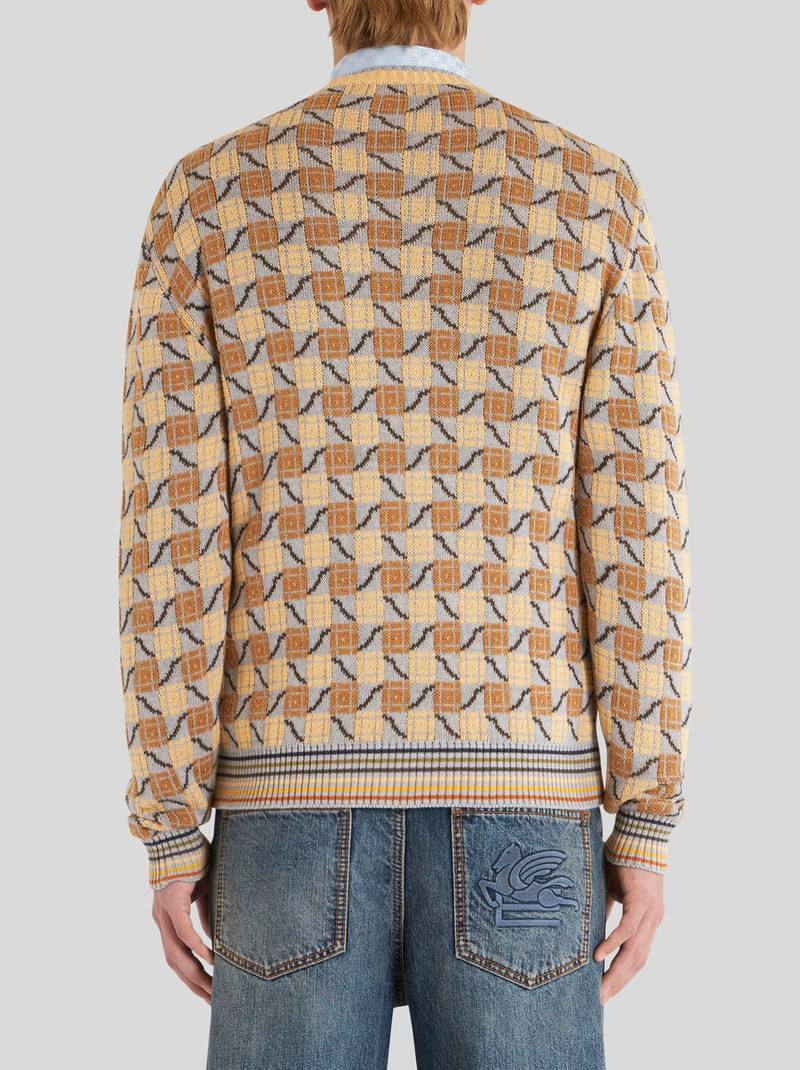 GEOMETRIC PATTERN KNITTED CARDIGAN 4