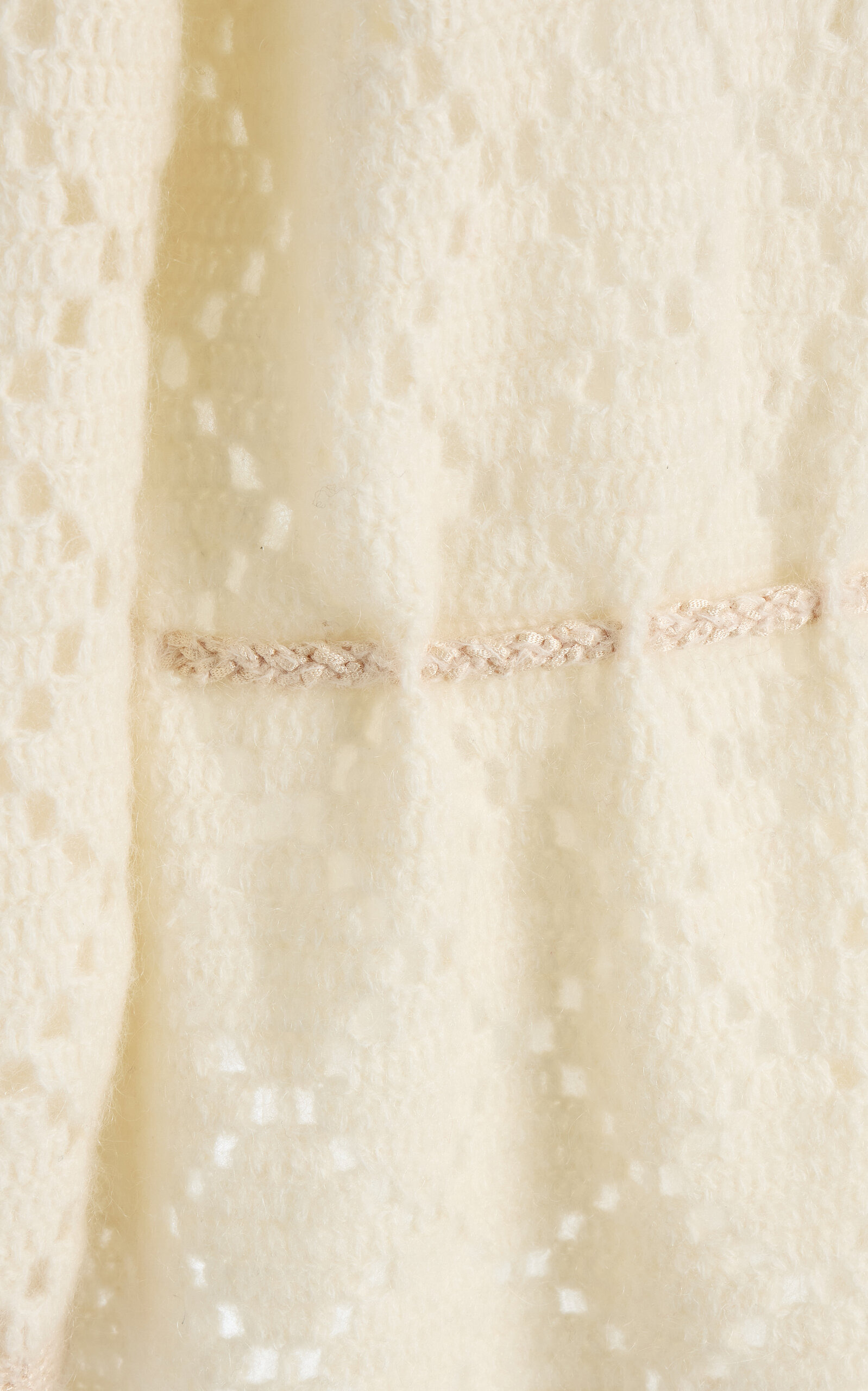 Merida Belted Crocheted Mini Dress ivory - 5