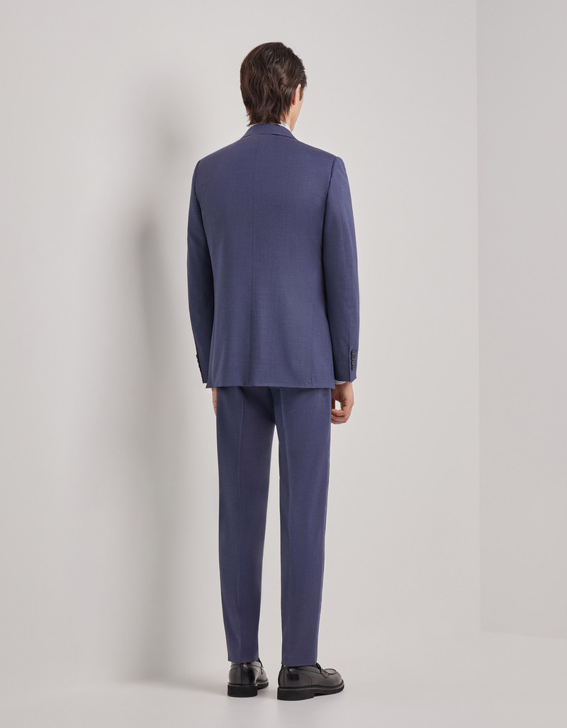 BLUE IMPECCABILE PURE WOOL REGULAR-FIT SUIT WITH MICROSTRUCTURE 4