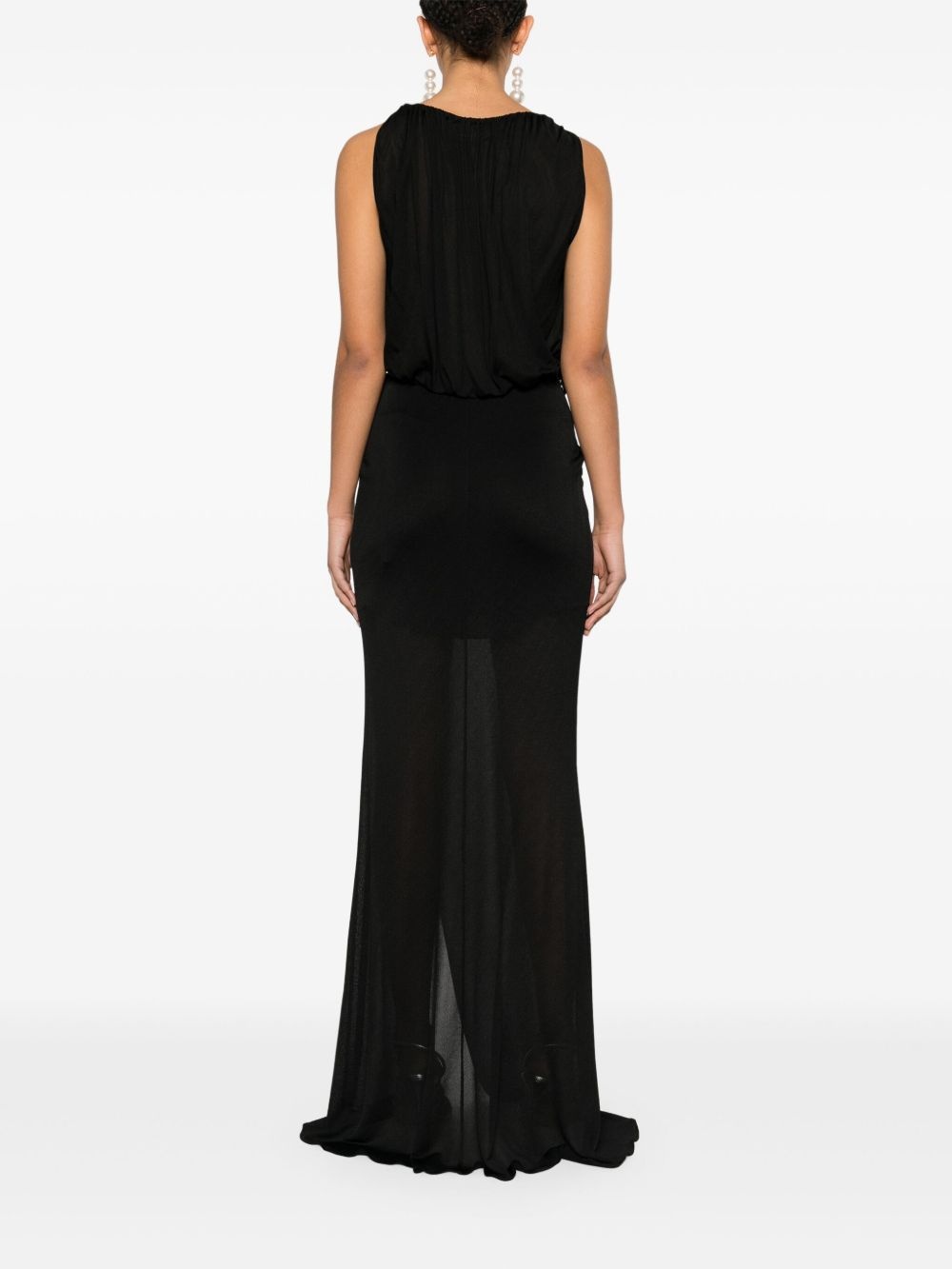 draped-detail maxi dress - 4